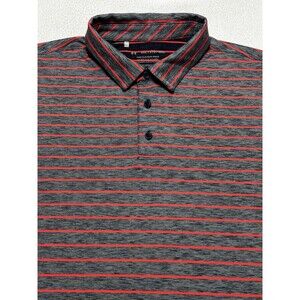 Under Armour Polo Golf Shirt Mens 2XL XXL Performance Striped Casual UM0808